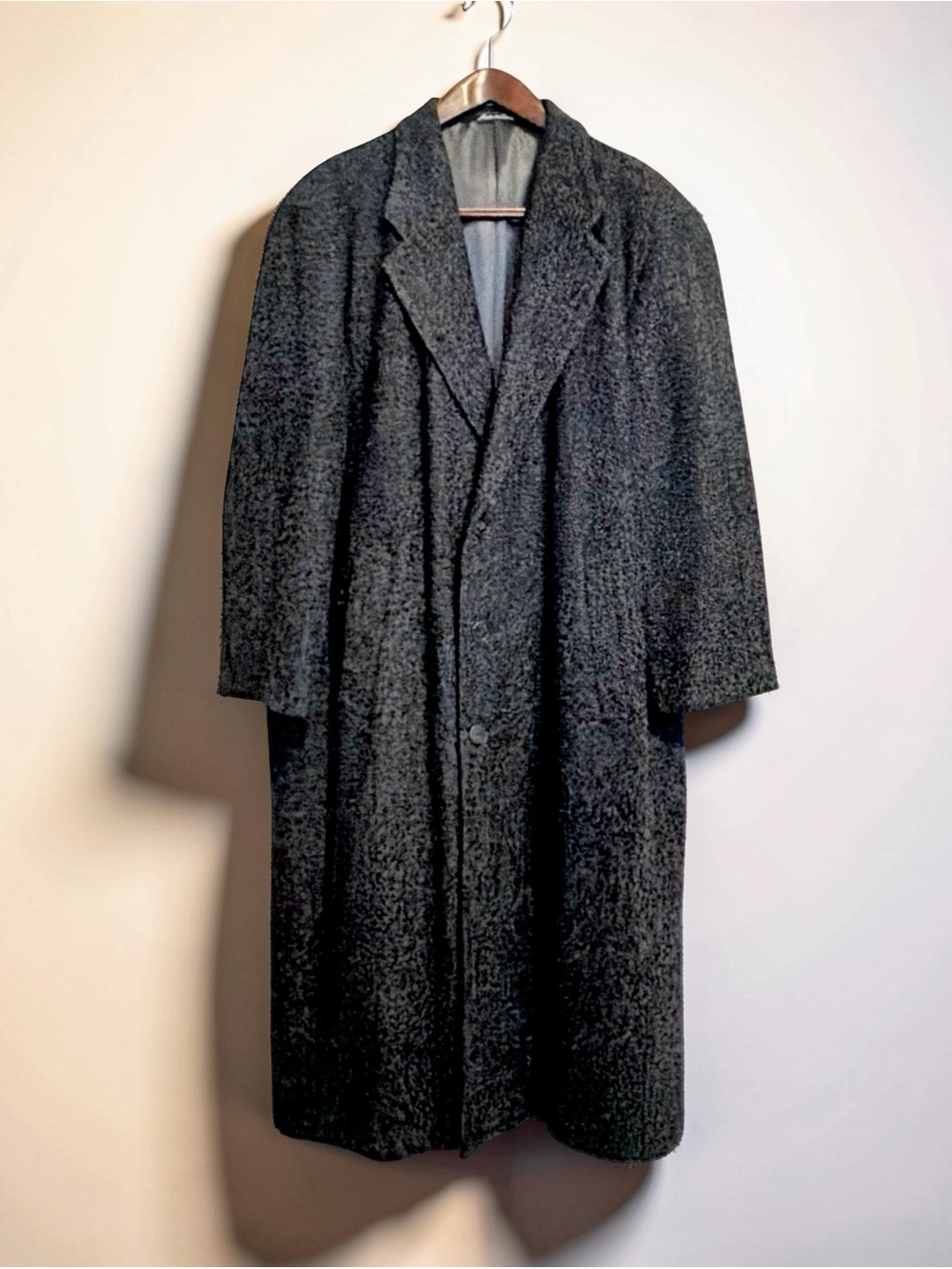 Giorgio Armani Men’s Charcoal Pure Virgin Wool Overcoat | Made in Italy | 40R